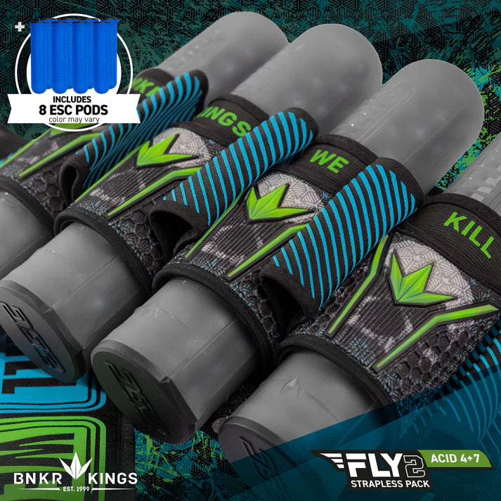 Bunkerkings Fly2 Pack Harness - 4+7 - Acid Skull (incl. 8 ESC Pods) *BACK ORDERS AVAILABLE*