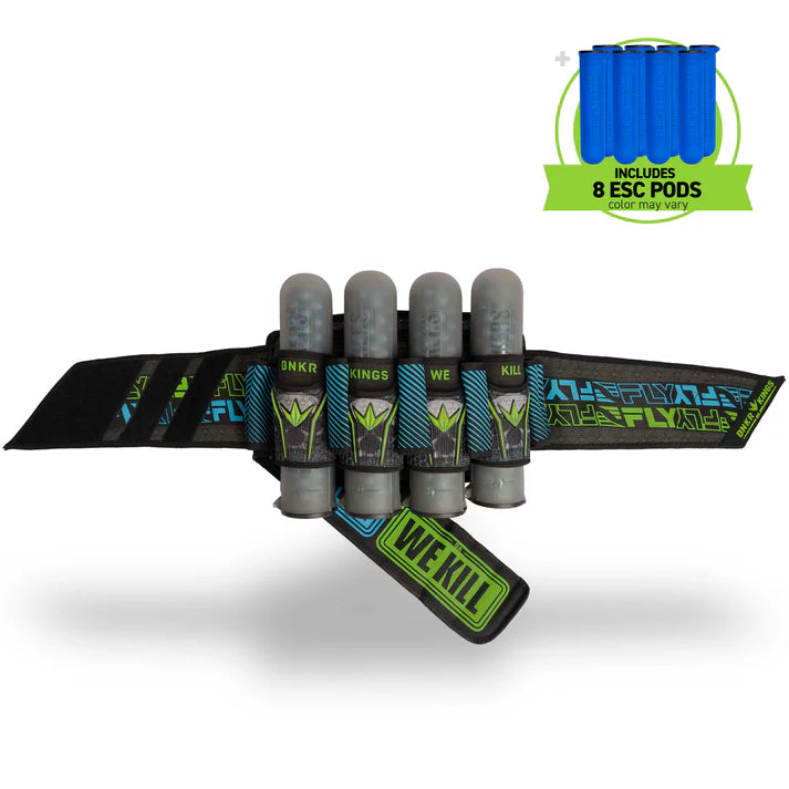 Bunkerkings Fly2 Pack Harness - 4+7 - Acid Skull (incl. 8 ESC Pods) *BACK ORDERS AVAILABLE*