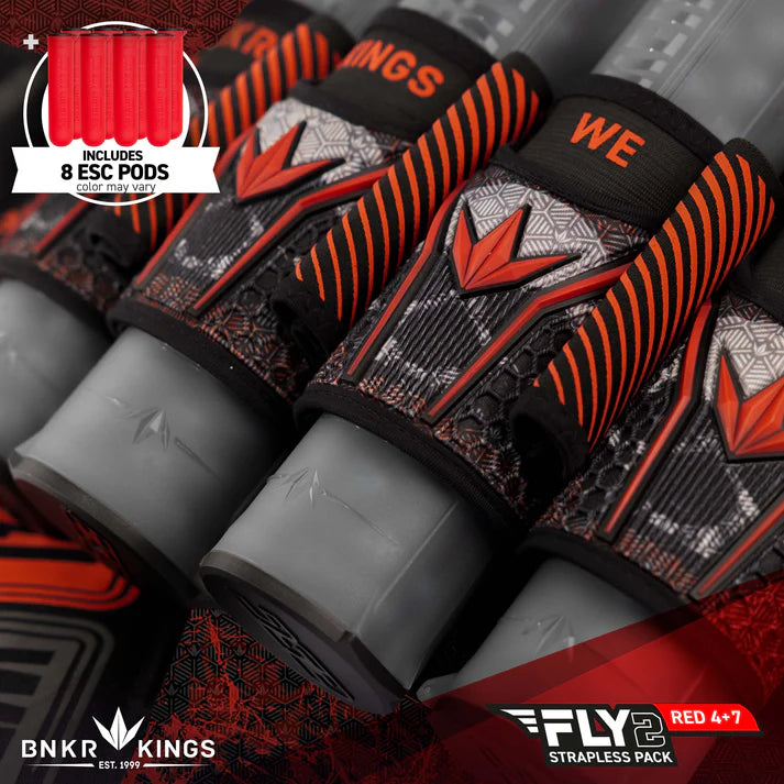 Bunkerkings Fly2 Pack Harness - 4+7 - Red Skull (incl. 8 ESC Pods) *BACK ORDERS AVAILABLE*