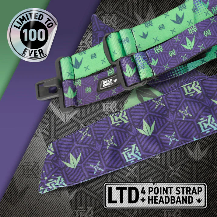 Bunker Kings - Midnight Coronation 4-Point Goggle Strap & Headband Pack - Limited to 100 world wide *Back Orders Available*