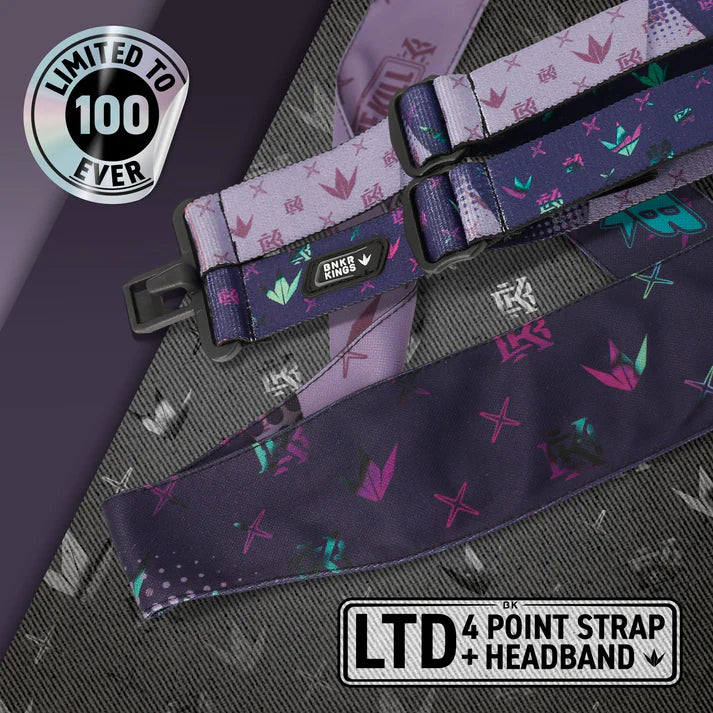 Bunker Kings - Evening Flash Coronation 4-Point Goggle Strap & Headband Pack - Limited to 100 world wide *Back Orders Available*