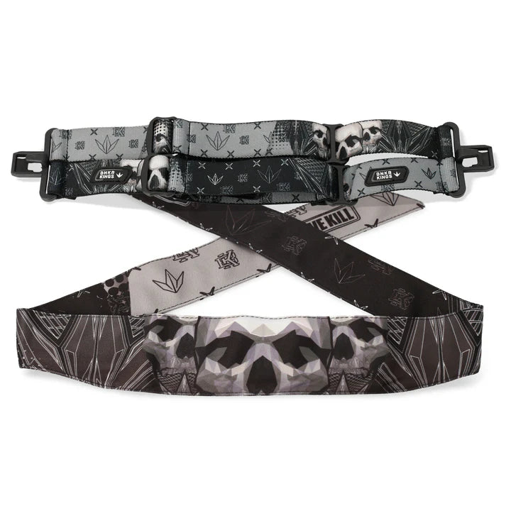 Bunker Kings - Black Skull Coronation 4-Point Goggle Strap & Headband Pack - Limited to 50 world wide *Back Orders Available*