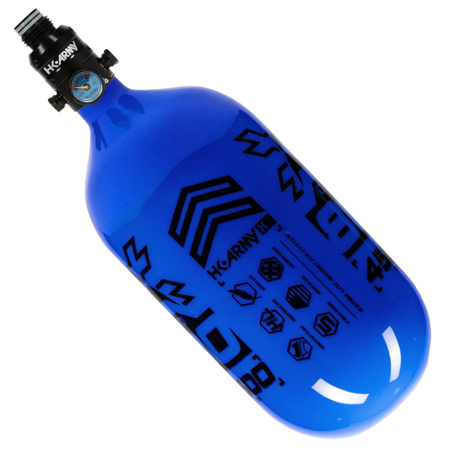 HK Army Rush - 80ci / 4500psi "EXTRA LITE" PRO REG Air System - Blue/Black