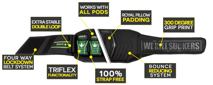 Bunker Kings Fly Pack 4+7 Harness - Lime Laces
