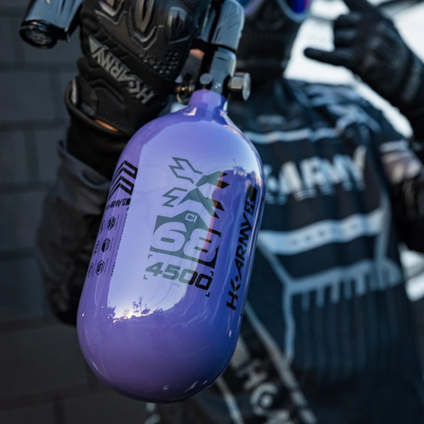 HK Army Rush - 68ci / 4500psi "EXTRA LITE" Standard Reg Air System - Purple/Black