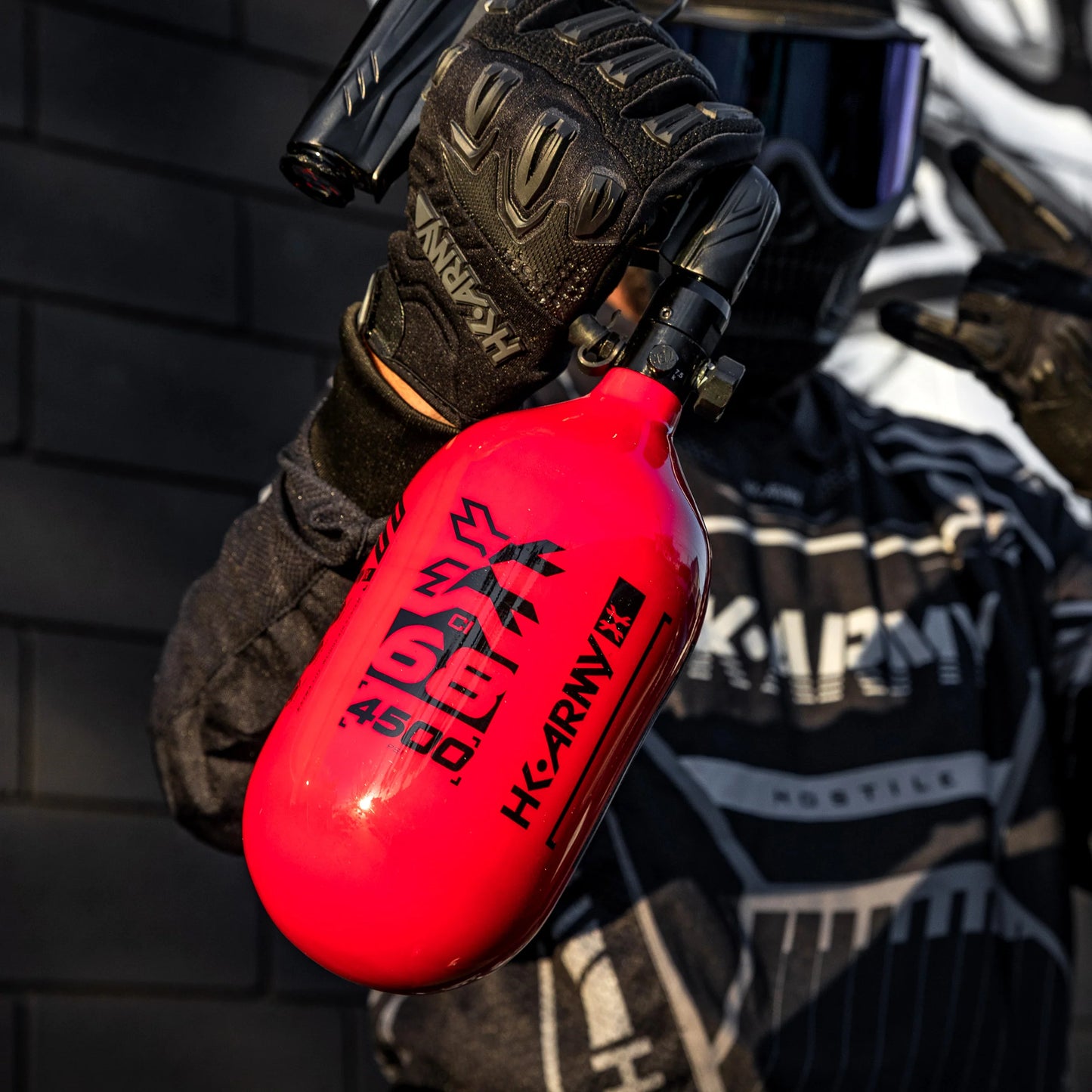 HK Army Rush - 68ci / 4500psi "EXTRA LITE" Standard Reg Air System - Red/Black