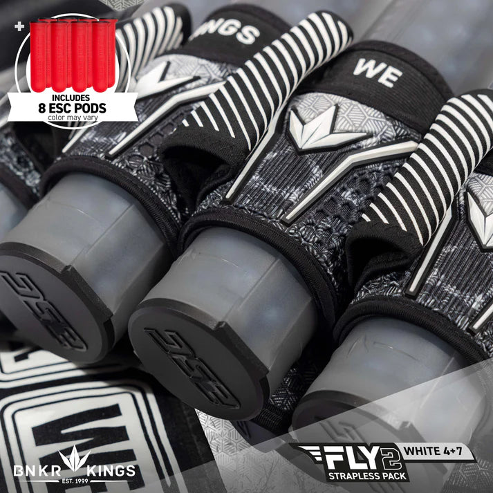 Bunkerkings Fly2 Pack Harness - 4+7  - White Skull (incl. 8 ESC Pods) *BACK ORDERS AVAILABLE*