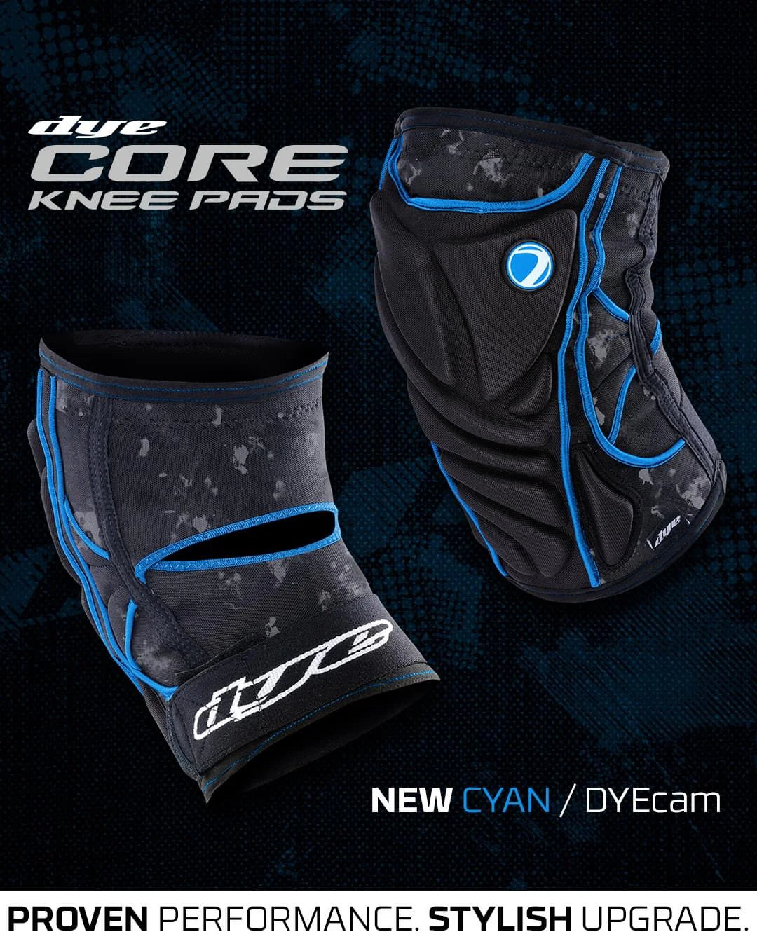 Dye Performance Knee Pads - DyeCam Black/Cyan