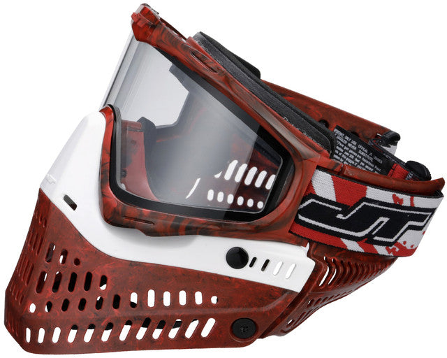 JT ProFlex Paintball Mask - Red Marble Series - Away