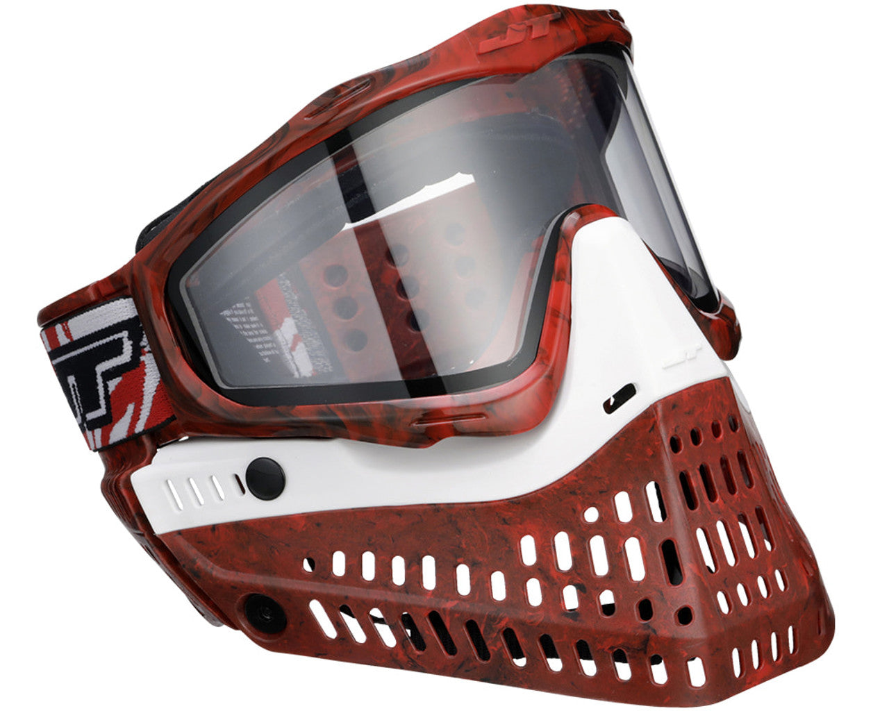 JT ProFlex Paintball Mask - Red Marble Series - Away