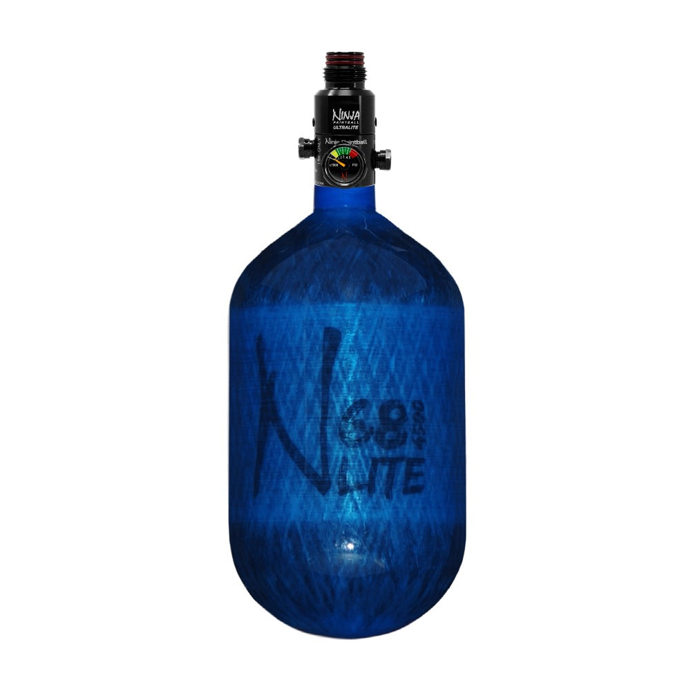 Ninja Lite Series - 68/4500 Carbon Fiber Air Tank W/ PRO V3 ACE Regulator OR PRO V2 SLP - Blue